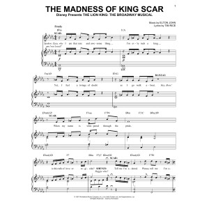 The Madness Of King Scar (from The Lion King: Broadway Musical)
